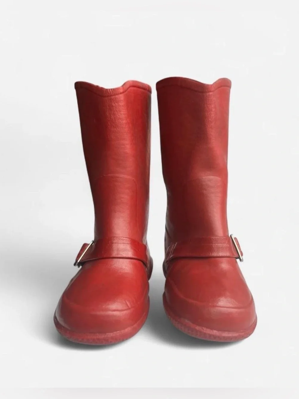 Vintage 1950s-60s Converse children's red rubber rain boot size 7 made in USA